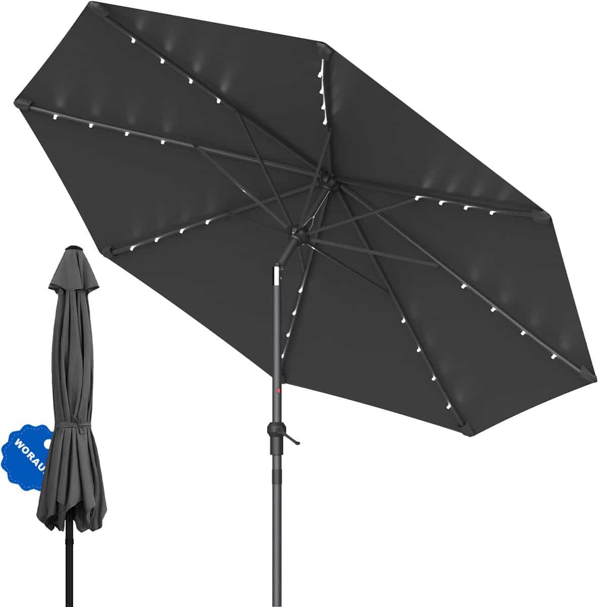 soontrans parasol 300 cm met 24 led lampjes tuinparasol