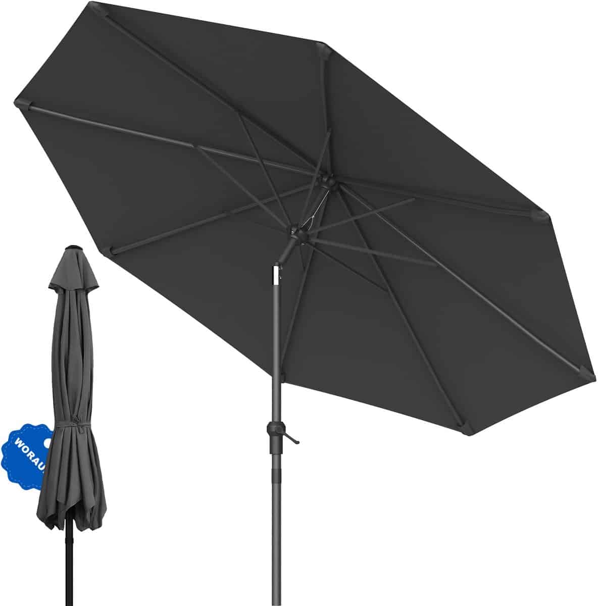 soontrans parasol 300 cm tuinparasol met kantelbaar balkonparasol upf 50+