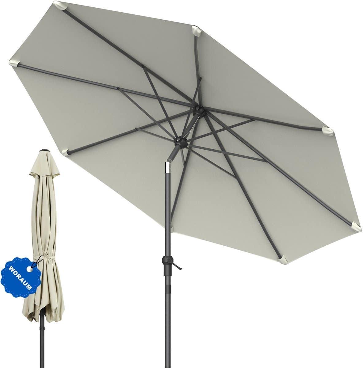 soontrans parasol 300 cm tuinparasol met kantelbaar balkonparasol upf 50+
