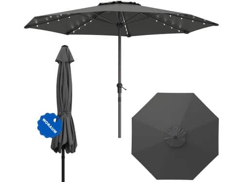 Soontrans - Parasol 350 cm -Met 32 LED-Lampjes Tuinparasol Niet
