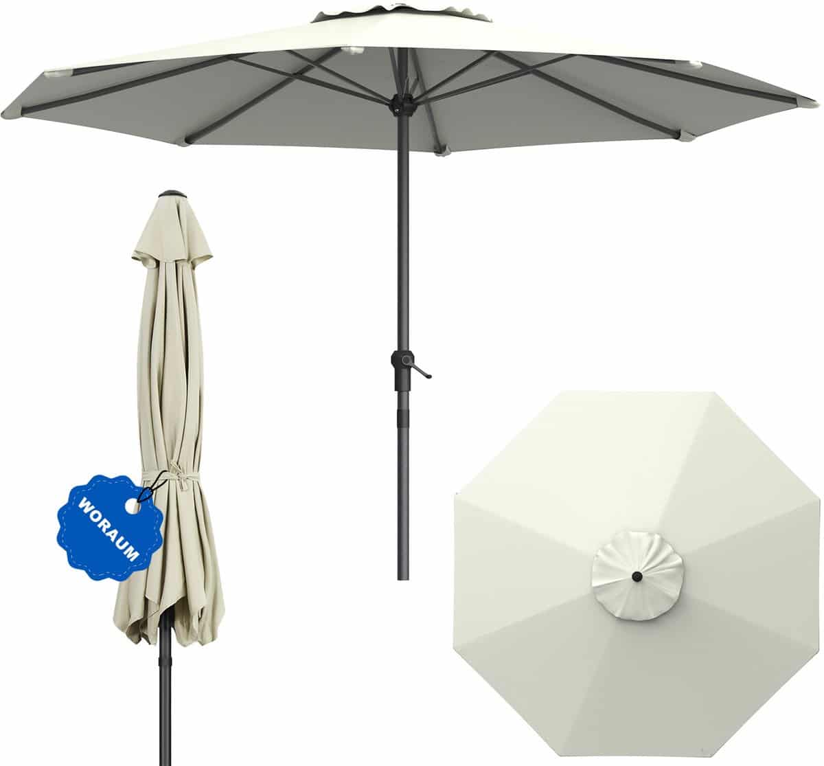 soontrans parasol 350 cm tuinparasol niet kantelbaar balkonparasol