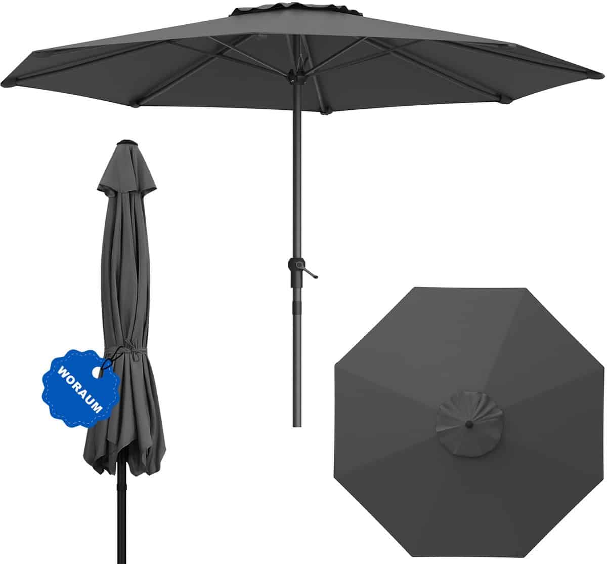 soontrans parasol 350 cm tuinparasol niet kantelbaar balkonparasol