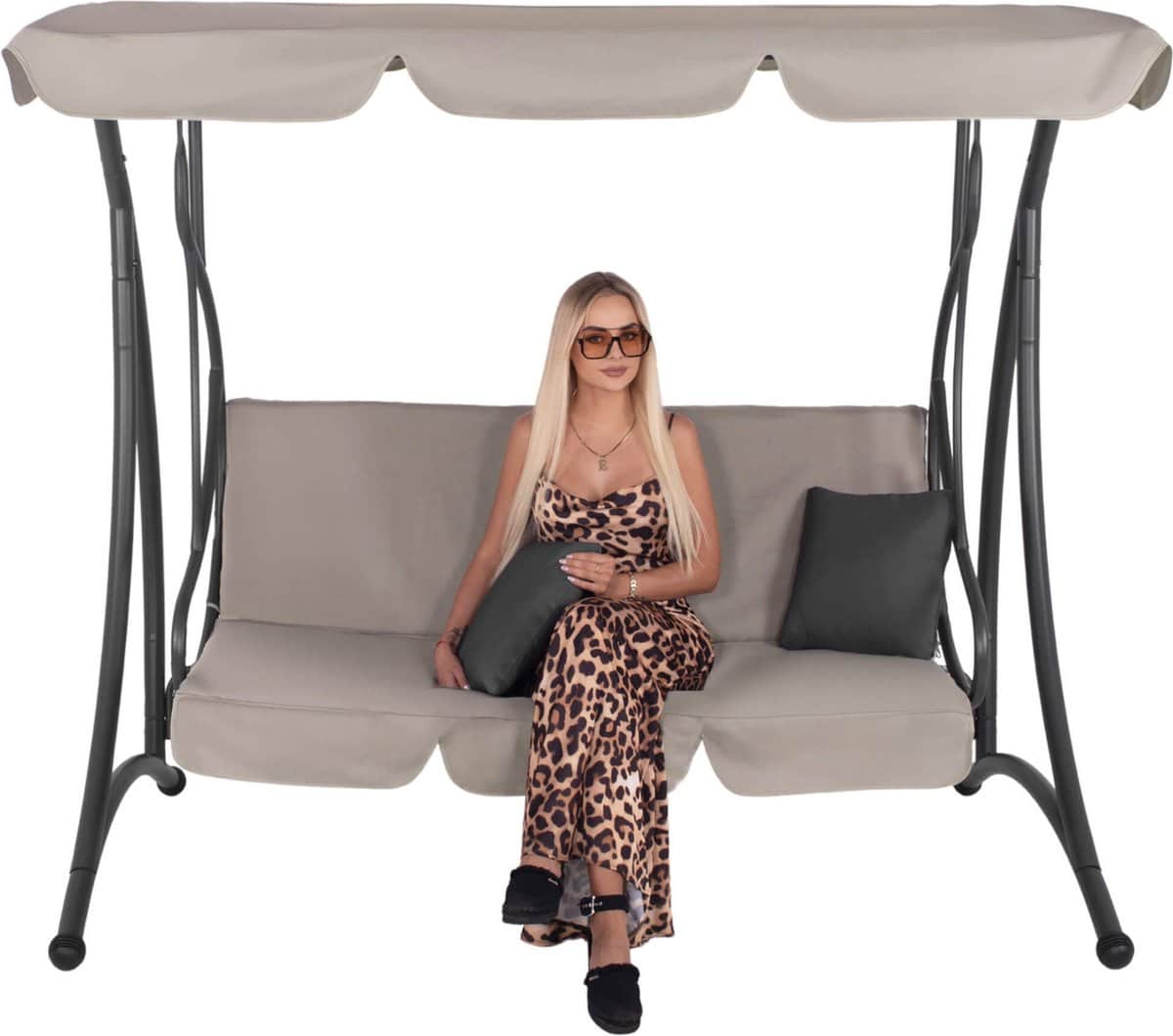 springos schommelbank | luna schommel | 3 zits | waterafstotend | verstelbare