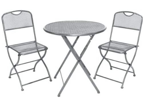 Stalen Balkonset Estera - 3-delige Set met Tafel en 2