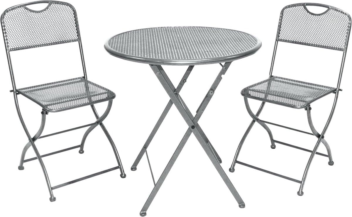 stalen balkonset estera 3 delige set met tafel en 2