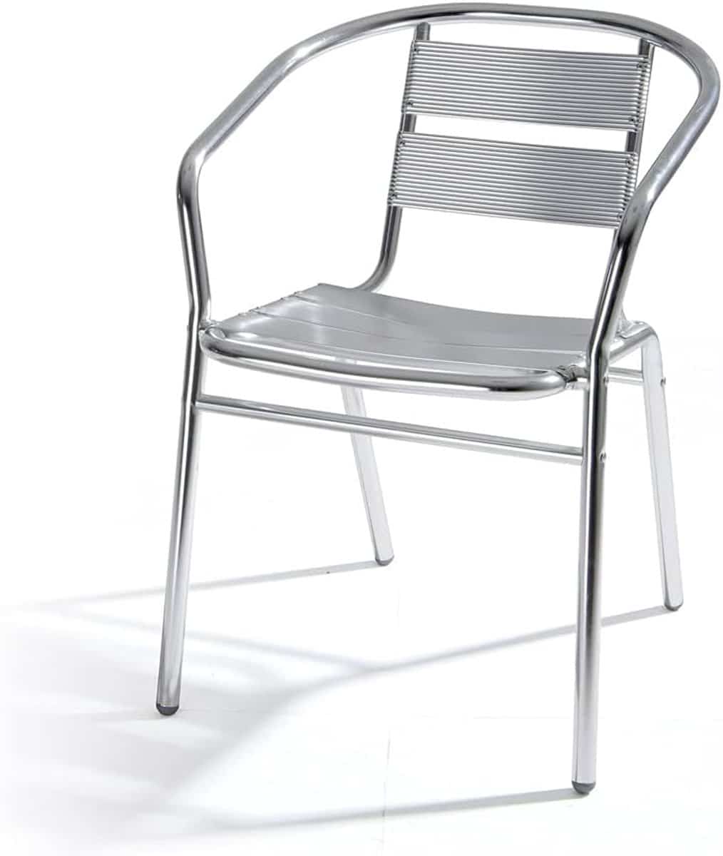 stapelbare aluminium tuinstoel voor buiten lichtgewicht terrasstoel