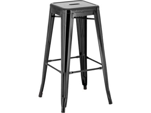 Stapelbare Barkruk Metaal Hoog - Stabiele Barstoel met Voetsteun