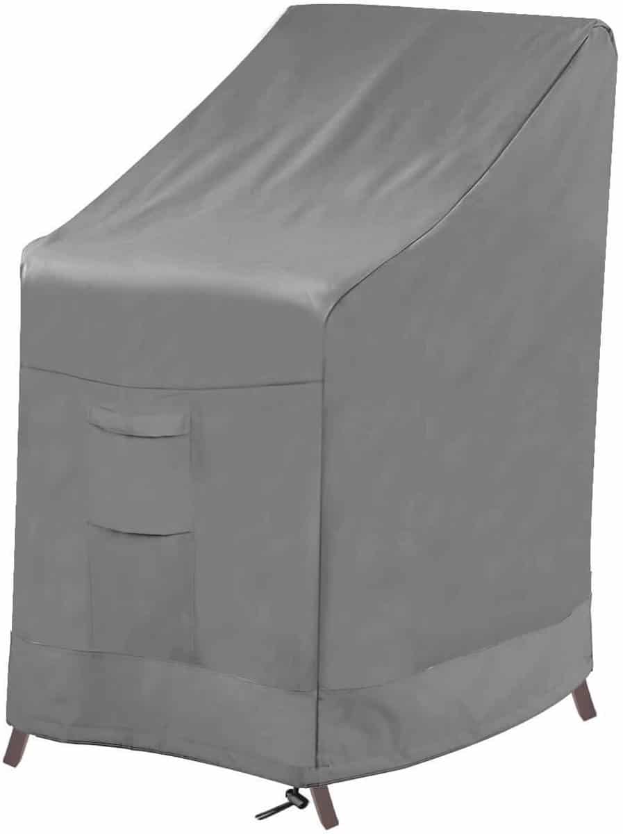 stapelbare hoezen voor terrasstoelen grijs, 36 x 28 x