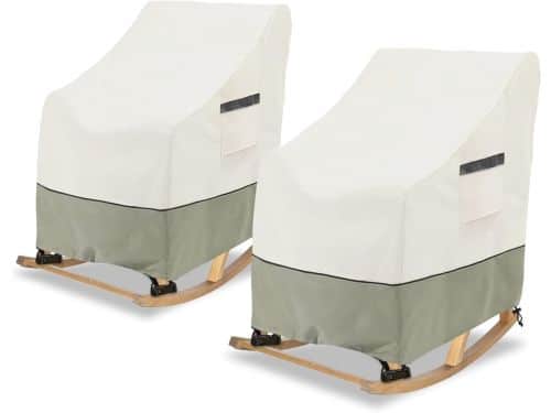 Stapelbare Patio Stoelhoes 2-Pack, Waterdichte Bescherming voor Buitenstoelen