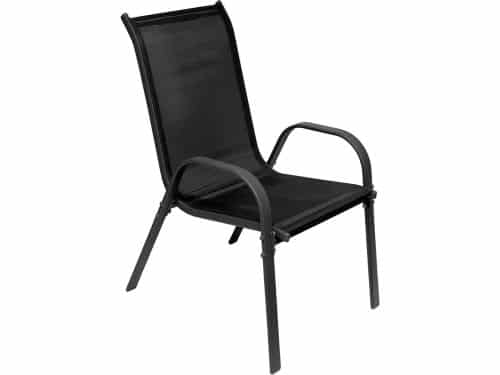 Stapelbare Tuinstoel Antraciet/Zwart - Weerbestendige Terrasstoel voor Balkon en Tuin