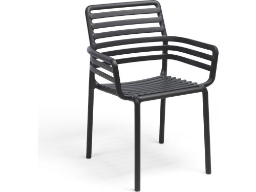 Stapelbare tuinstoel Doga | Kunststof | Antraciet