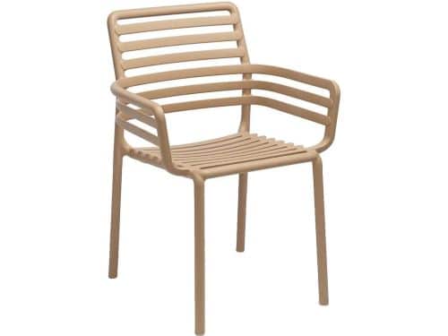 Stapelbare tuinstoel Doga | Kunststof | Cappuccino