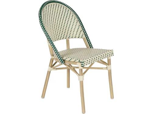 Stapelbare Tuinstoel Donkergroen - Weerbestendig Aluminium en Polyrotan