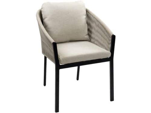 Stapelbare tuinstoel Elvira | Black & Beige