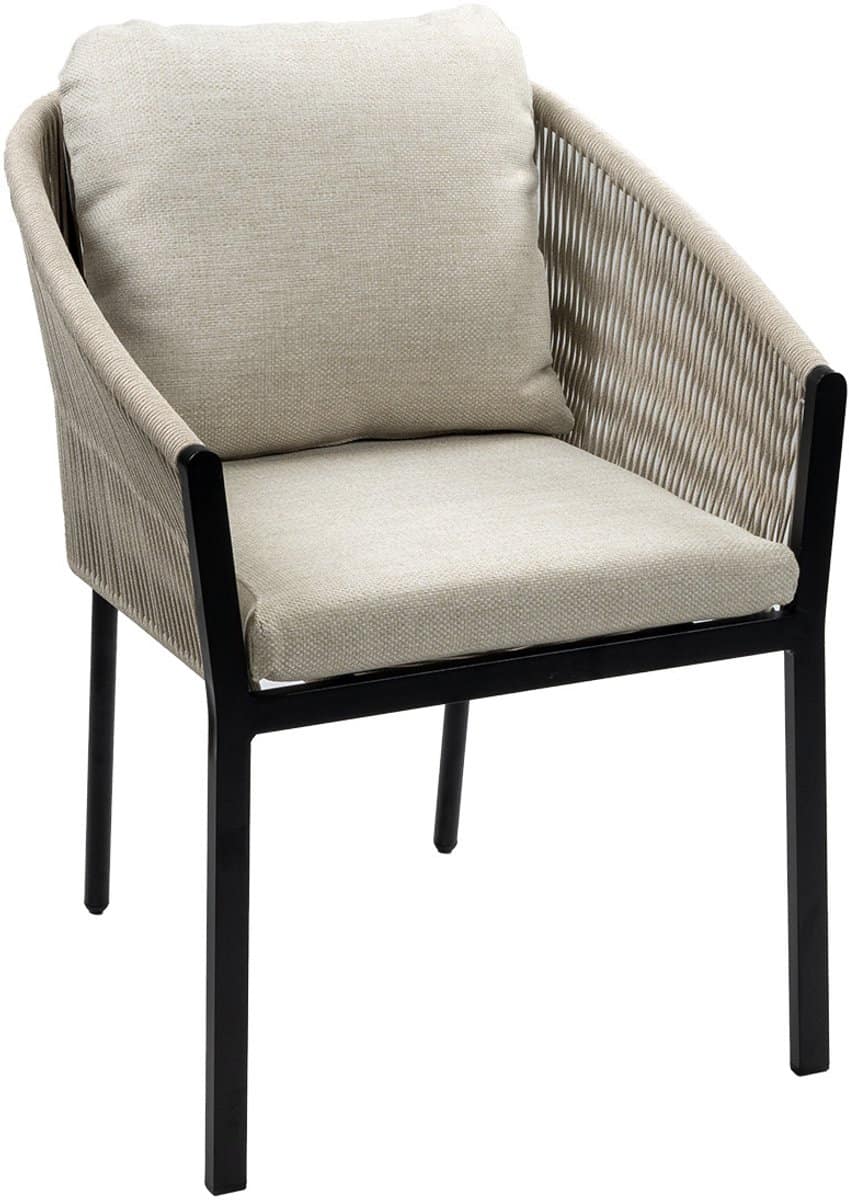 stapelbare tuinstoel elvira | black & beige