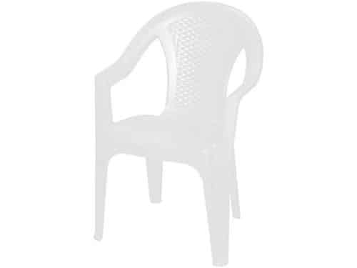 Stapelbare Tuinstoel - Kunststof Monoblok in Rotan Look - Geschikt