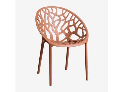 Stapelbare Tuinstoel Roest - Modern Design en Comfortabel Polypropyleen