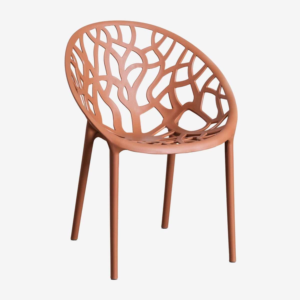 stapelbare tuinstoel roest modern design en comfortabel polypropyleen