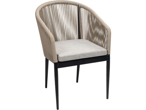 Stapelbare tuinstoel Sluis | Black & Off Sand