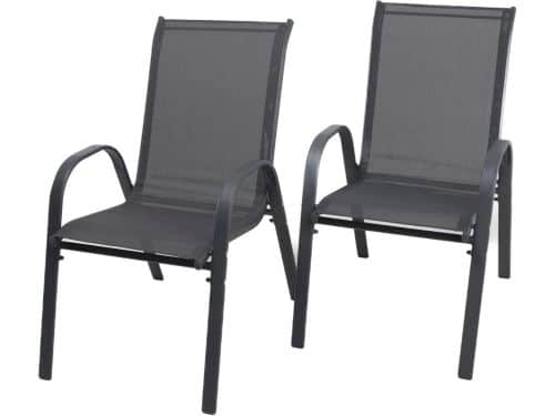 Stapelbare Tuinstoel voor Buiten - Moderne Bistrostoel in Antraciet voor