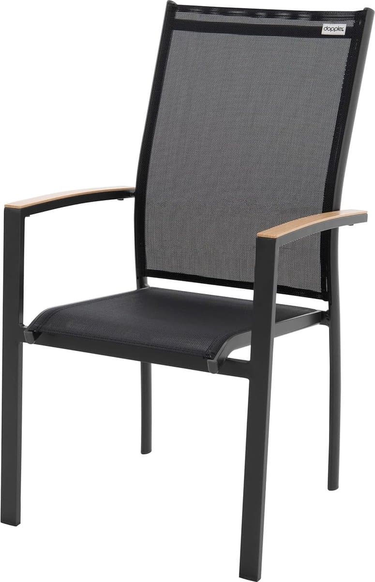 stapelstoel aluminium stapelbaar weerbestendig ergonomisch gevormd