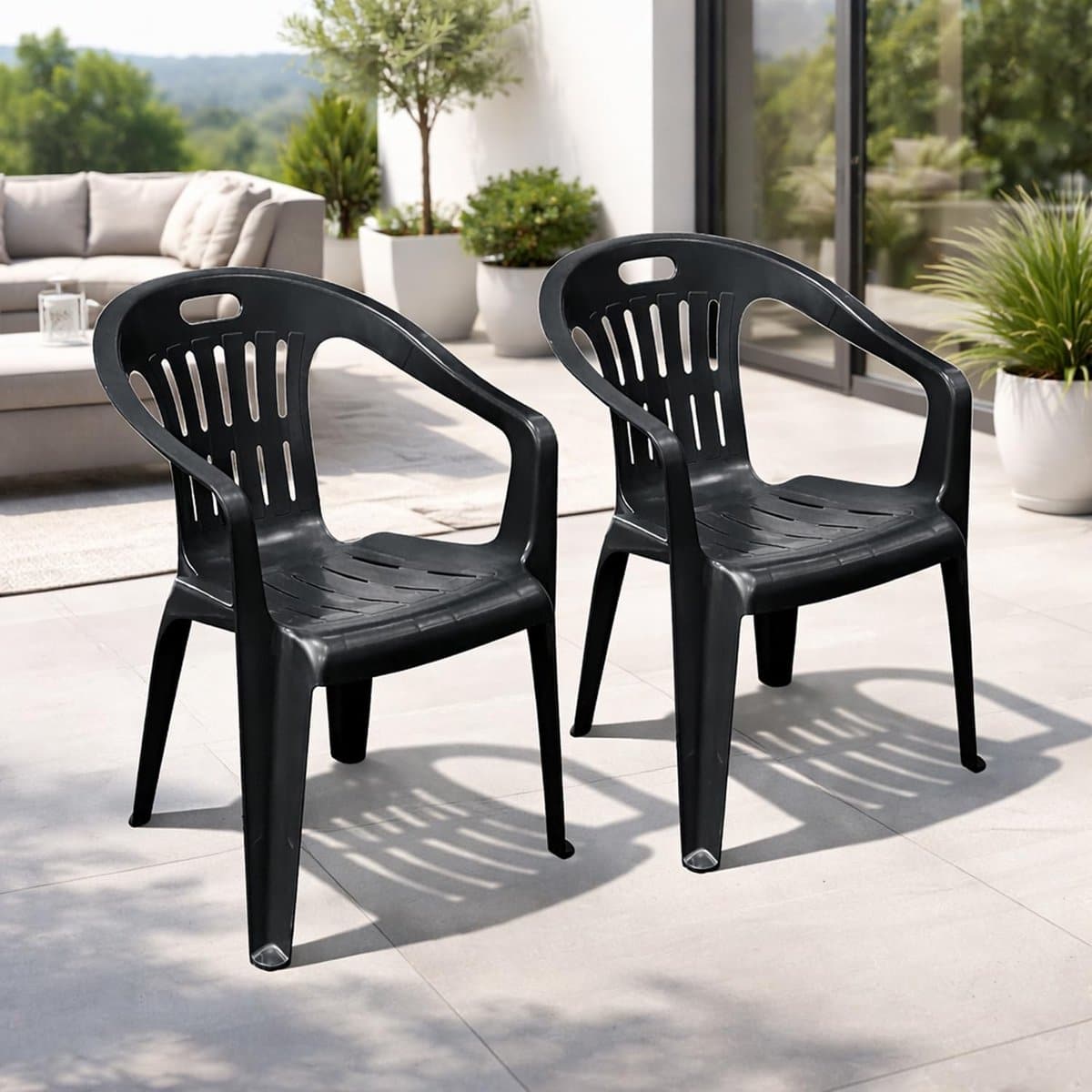 stapelstoel tuinstoel balkonstoel bistrostoel buiten zitten ruimtebesparend