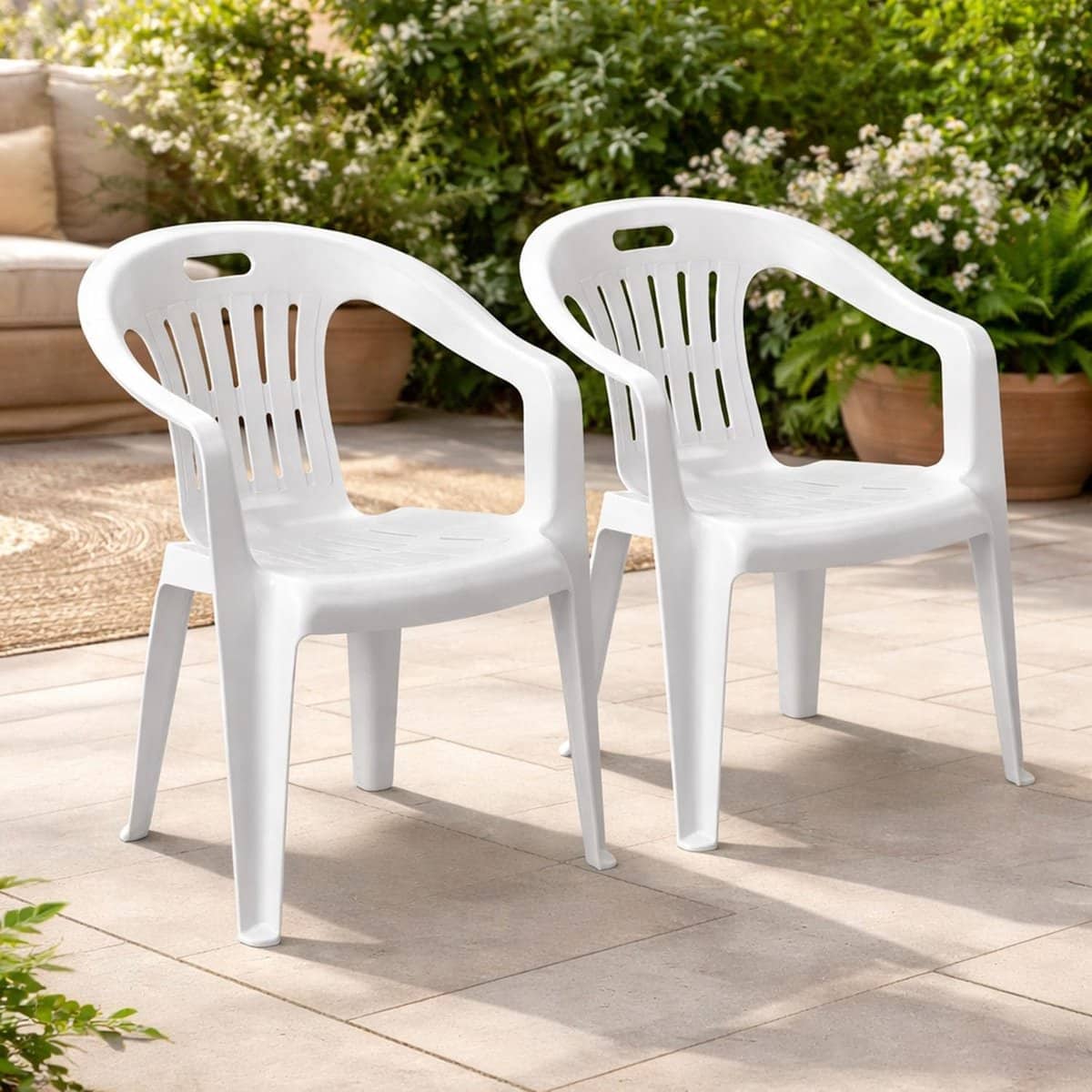 stapelstoel tuinstoel balkonstoel bistrostoel buiten zitten ruimtebesparend