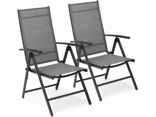 Stemily Tuinstoelen - 2 Stuks - 7-Voudig Verstelbaar - Weerbestendig