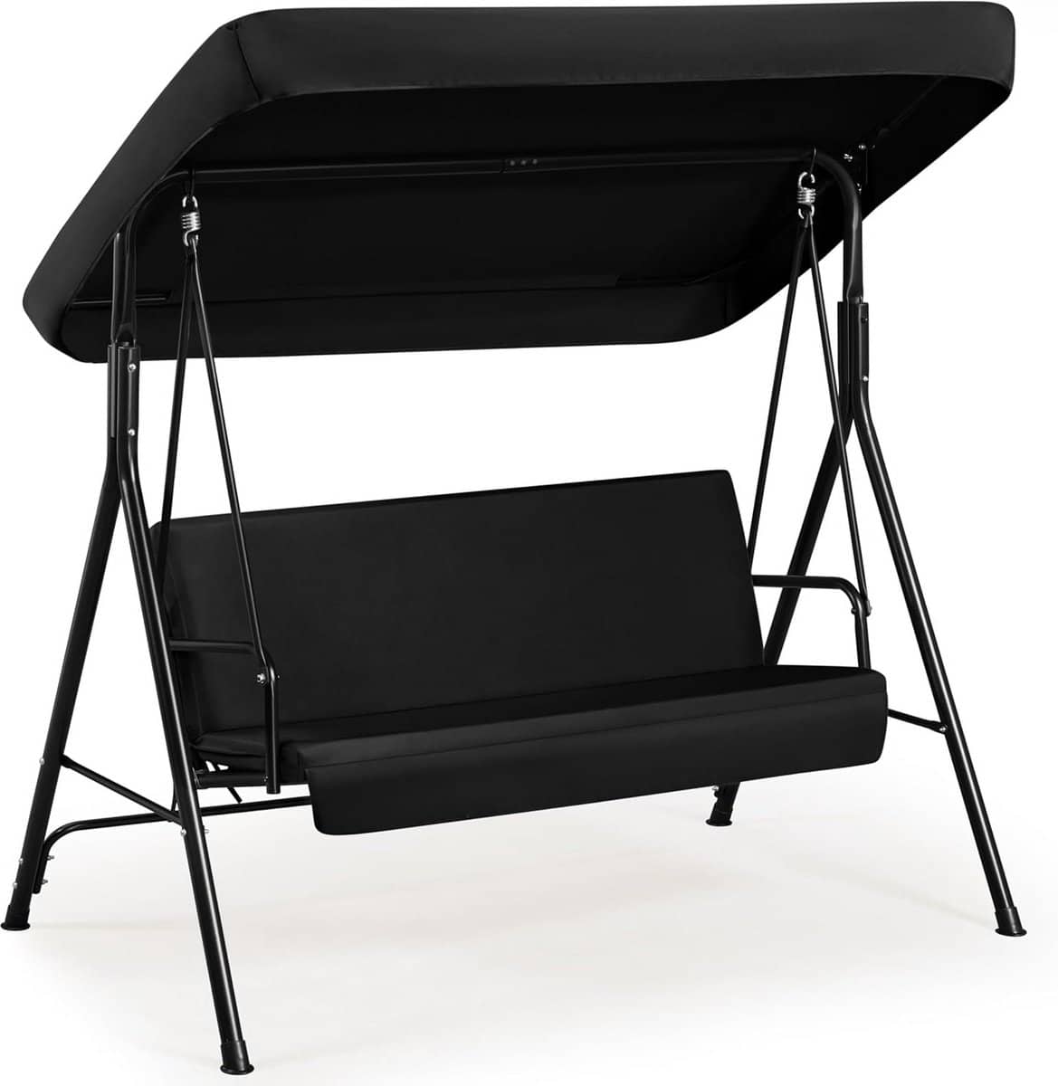 stevige 3 zits schommelbank voor tuin en terras met verstelbaar zonnedak