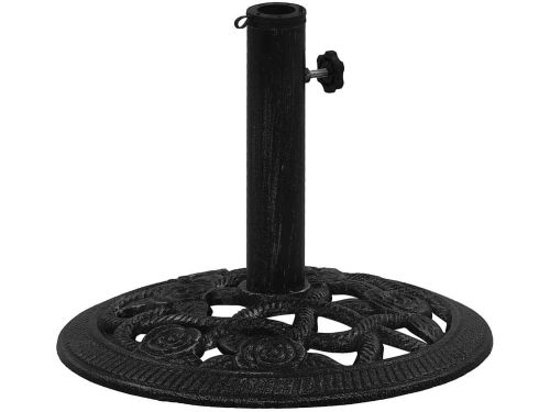 Stevige Parasolvoet 40x40cm Zwaar Gietijzer Zwart voor Diverse Parasols