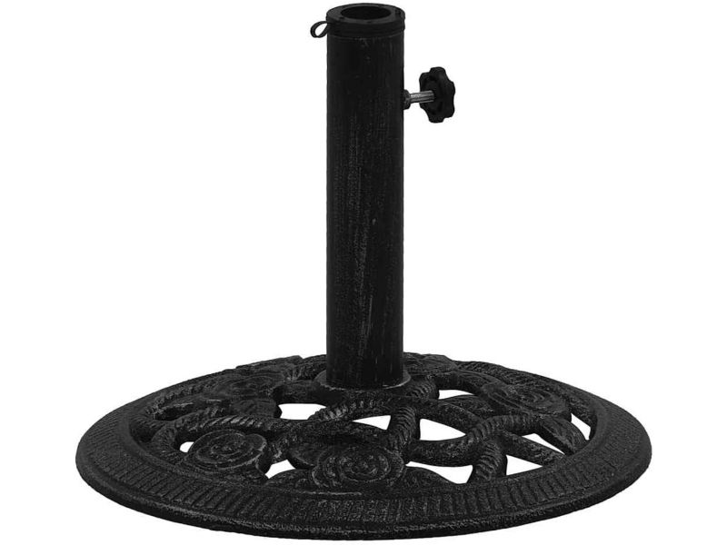 Stevige Parasolvoet 40x40cm Zwaar Gietijzer Zwart voor Diverse Parasols