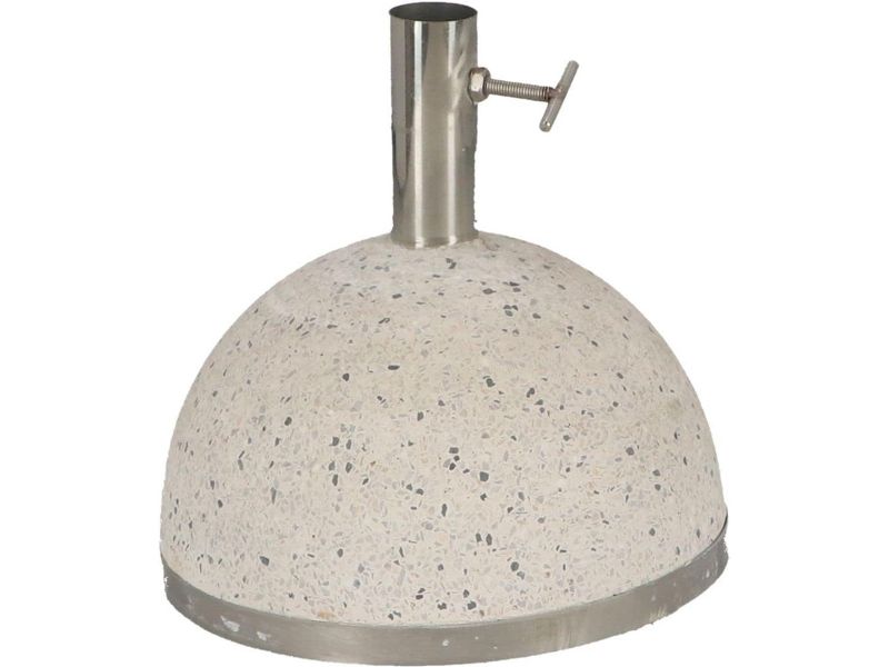 Stevige Parasolvoet Graniet 11.5 kg Wit - Verstelbare Mastklem 19