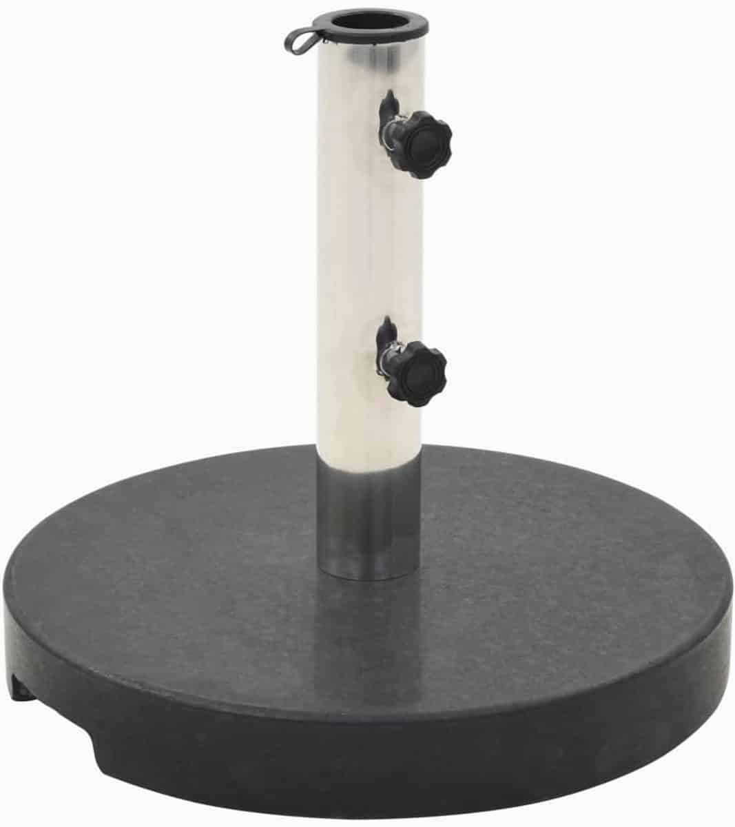 stevige parasolvoet graniet zwart 20 kg geschikt voor parasolpalen