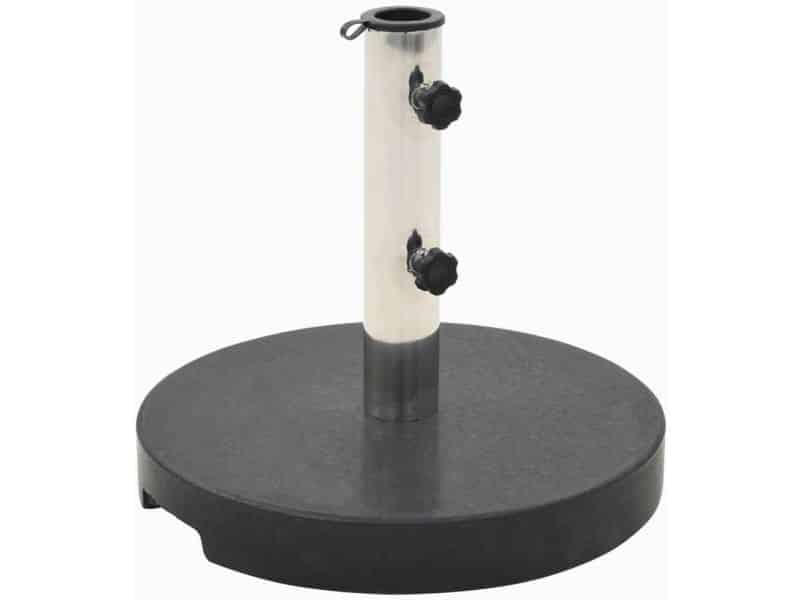 Stevige Parasolvoet Graniet Zwart 20 kg - Geschikt voor Parasolpalen