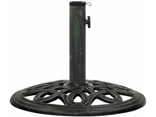 Stevige Parasolvoet van Gietijzer in Groen met Bloemmotief