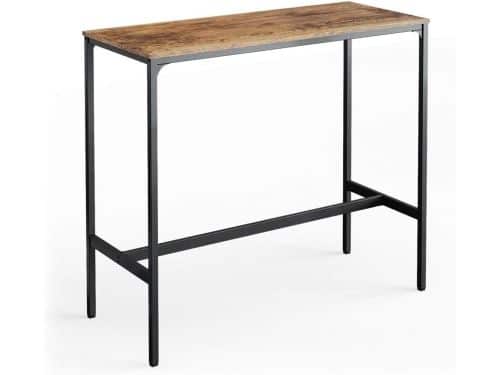 Stijlvolle Bartafel 120x50 cm met Rustiek Eikenlook en Zwart Metalen