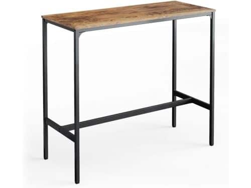 Stijlvolle Bartafel 120x50 cm met Rustiek Eikenlook en Zwart Metalen