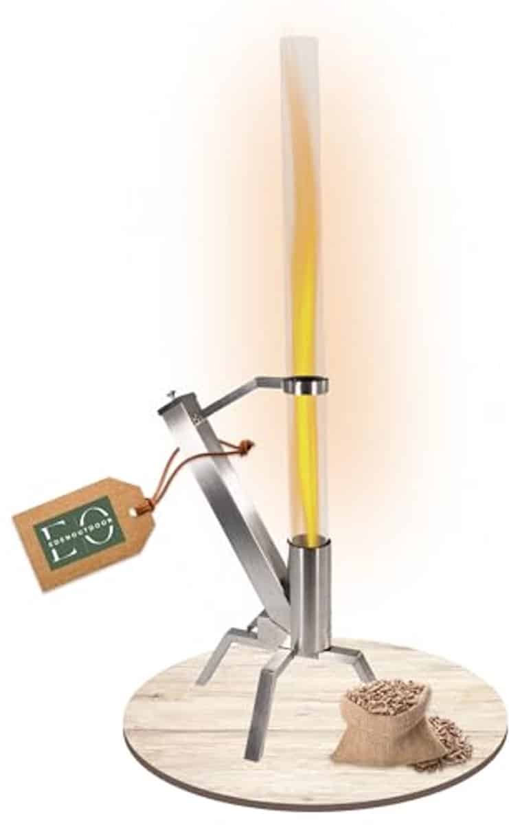 stijlvolle pelletfakkel voor tuin en terras | vuurpijp met glazen