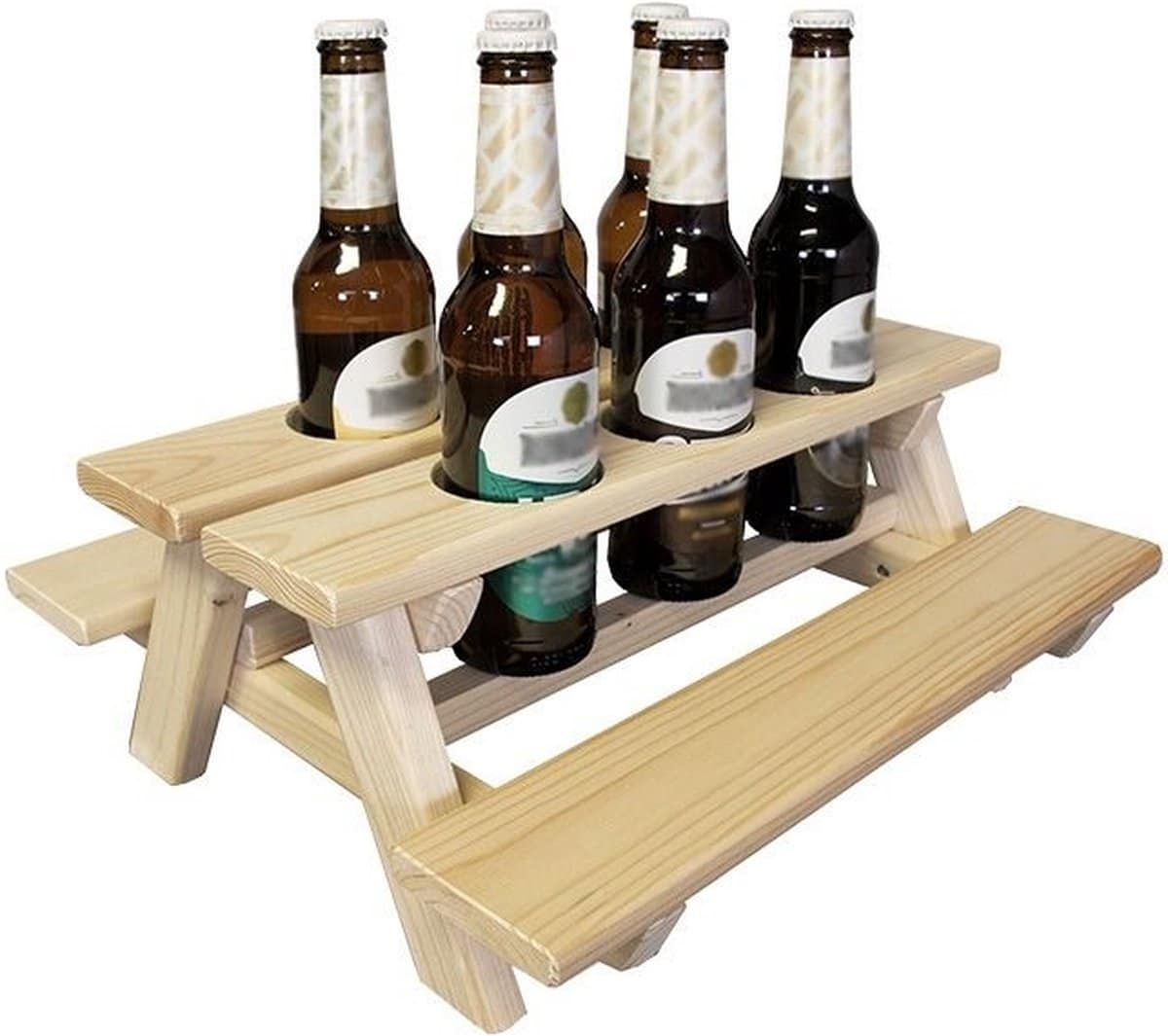 stijlvolle sens line bierfleshouder voor picknickbanken perfect voor buitenplezier!