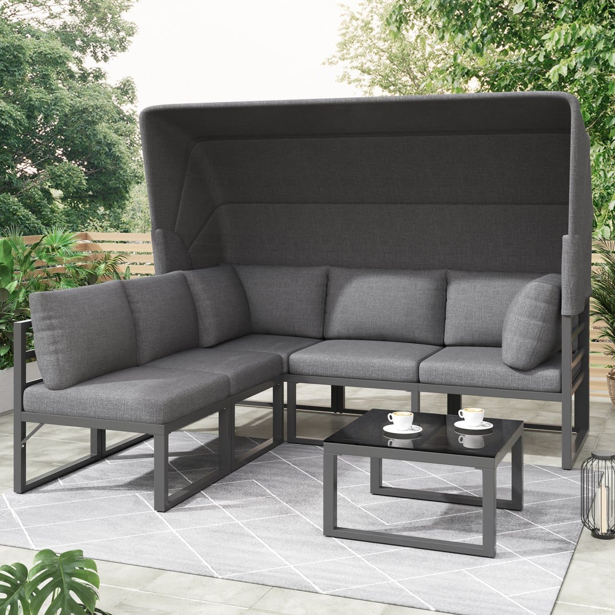 stilvora loungeset 4 delig 176 x 65 x 145 cm