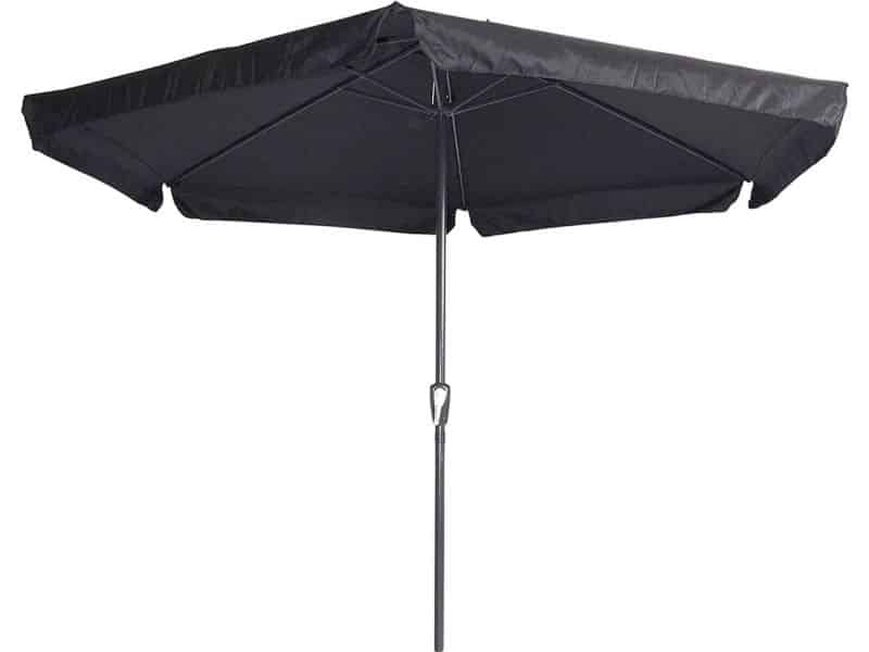 Stokparasol Gemini 300 cm met volan zwart