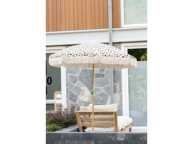 Strandparasol tuinparasol beige zwart | kantelbaar | met hoes