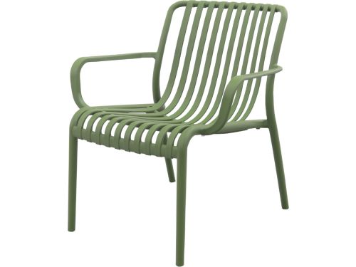 Stripe Loungestoel stapelbaar - Mosgroen