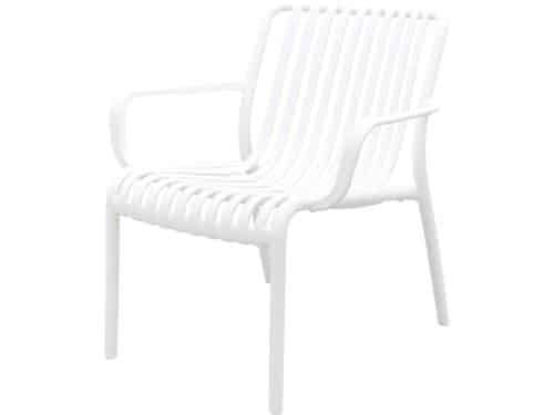 Stripe Loungestoel stapelbaar - Wit