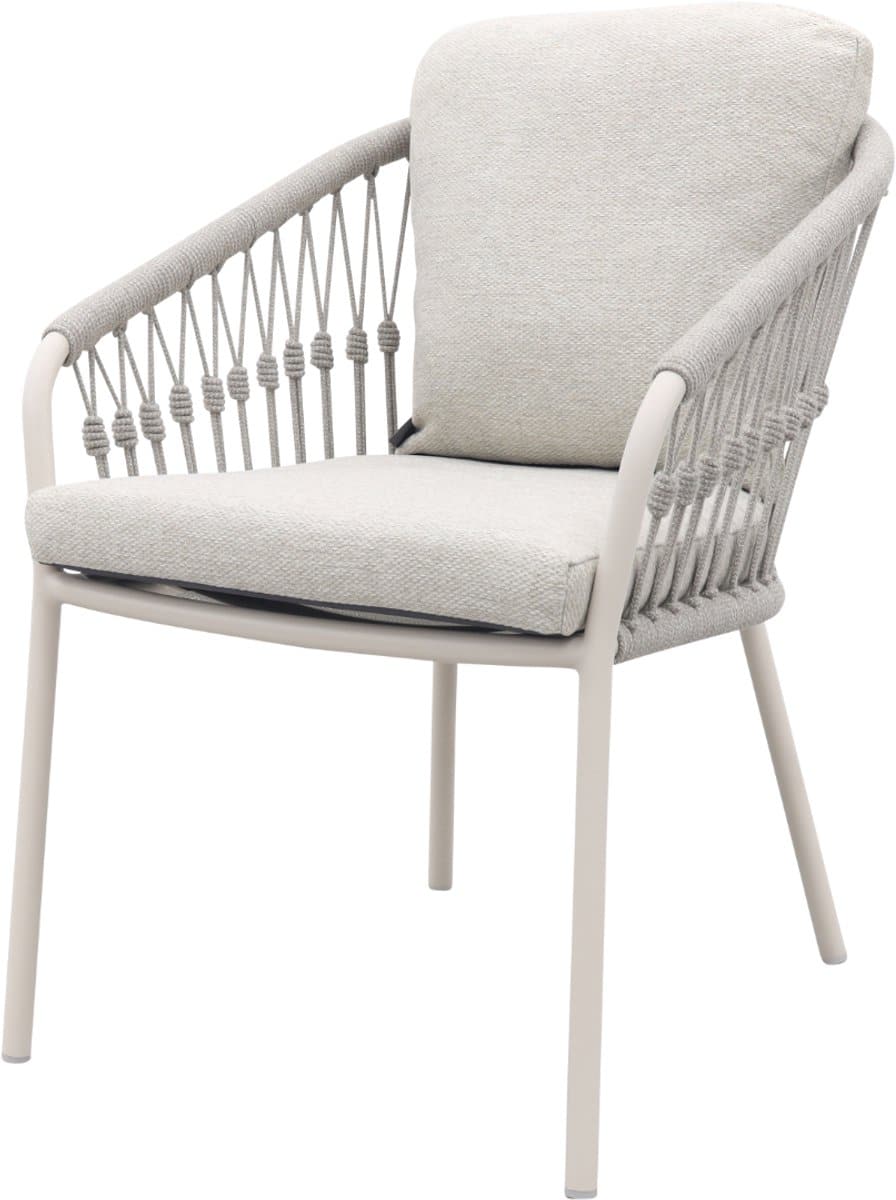 suns nappa dining tuinstoel camel sand knot weave