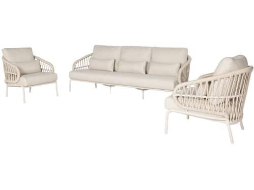 Suns Tosca stoel bank loungeset 3 delig camel sand rope