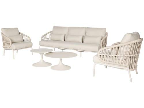 Suns Tosca stoel bank loungeset 5 delig camel sand rope