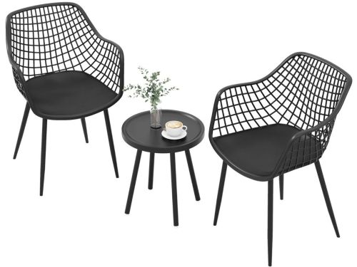 SureDeal® - Bistroset 3-delig - Metaal -PP - 2 Stoelen