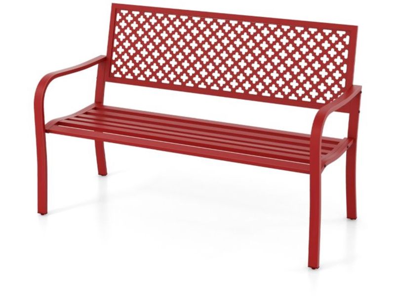 SureDeal® - Tuinbank 2-Zits met Opengewerkte Rugleuning - 127x62x86 cm