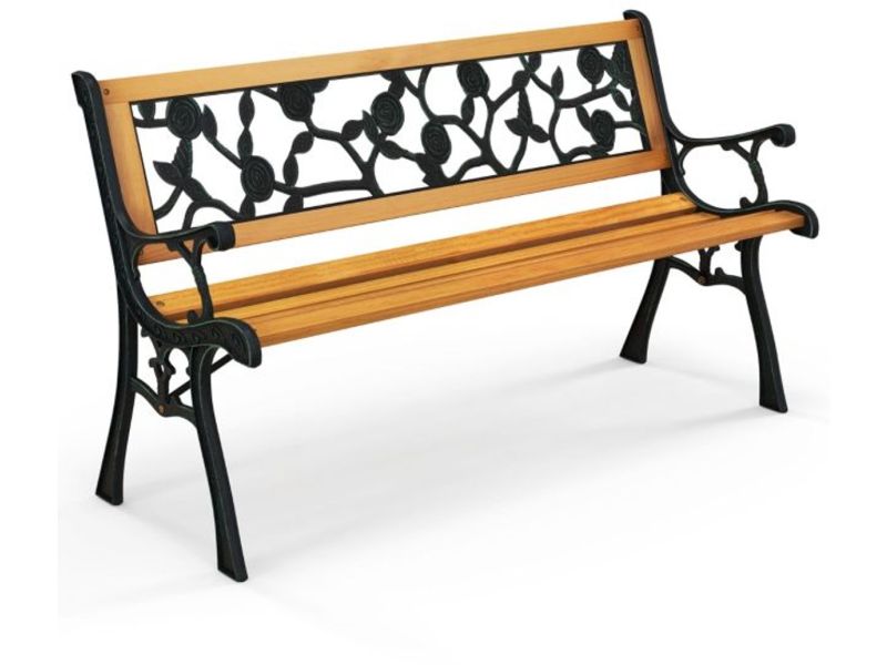 SureDeal® - Tuinbank 3-Zits - 126x52x74 cm - Gegoten Metaal